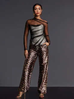 Tops*Mew Mews Fashion Admassu Corset Mesh Top