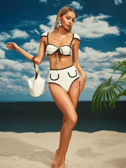 Bikini Sets | Swimwear*Mew Mews Fashion Aftab Lace Up Bikini Two Piece Set