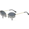 Glasses*Mew Mews Fashion Airlie Teardrop Crystal Sunglasses