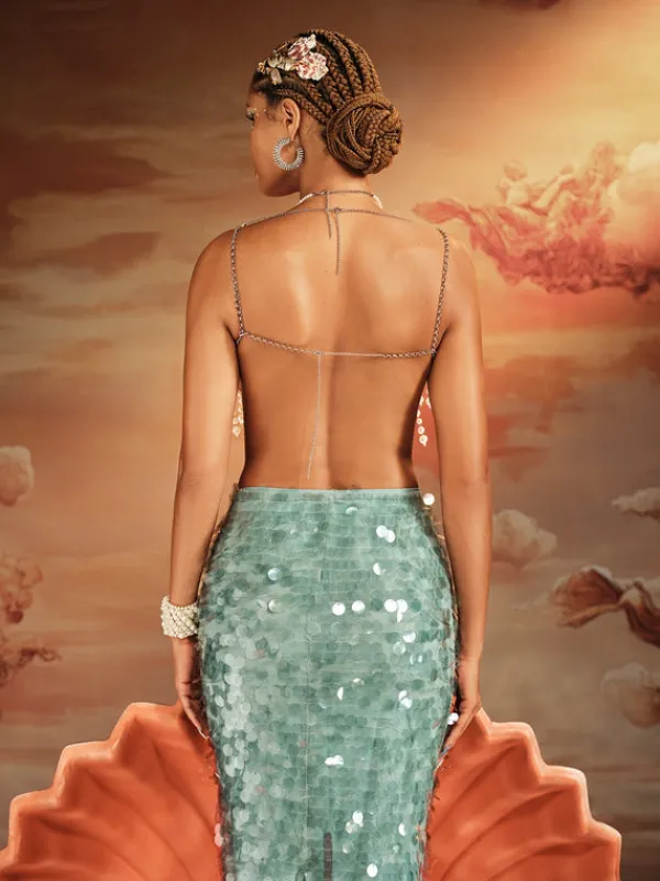 Beaded Wear | Tops*Mew Mews Fashion O/S Akram Fringe Pearl Beaded Bralette