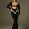 Dresses | Maxi Dresses*Mew Mews Fashion Aleyah Long Sleeve Cutout Ruched Maxi Dress