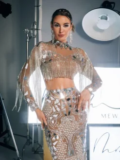 Sets & Co-ords | Embellishment*Embellishment Alvin Acrylic Fringe Skirt Set