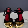 Shoes*Mew Mews Fashion Balto Metallic Toe Heels
