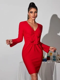Dresses | Mini Dresses*Mew Mews Fashion Bertilde V Neck Flower Mini Dress