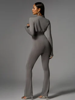 Jumpsuits & Romper*Mew Mews Fashion Brixander Spaghetti Jumpsuit In Grey With Shrug