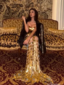 Embellishment | Dresses*Embellishment Buck Corset Acrylic Fringe Maxi Dress