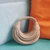Bags*Mew Mews Fashion Camila Double Knot Tote Bag In Apricot