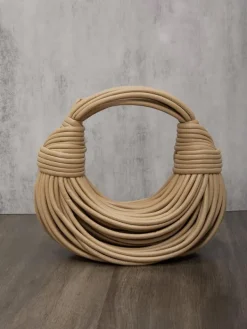 Bags*Mew Mews Fashion Camila Double Knot Tote Bag In Apricot