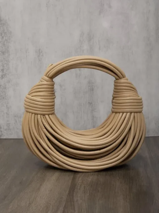 Bags*Mew Mews Fashion Camila Double Knot Tote Bag In Apricot