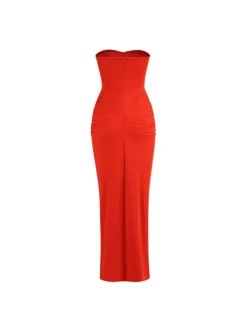 Dresses | Maxi Dresses*Mew Mews Fashion Carew Strapless Ruched Dress In Red