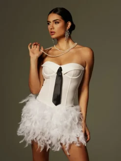 Sets & Co-ords*Mew Mews Fashion Cruze Strapless Feather Skirt Set