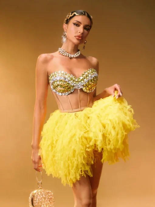 Sets & Co-ords*Jiu Bajia Dakan Strapless Corset Tulle Skirt Set
