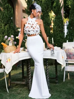 Sets & Co-ords*Mew Mews Fashion Eckhart Halterneck Flower Skirt Set