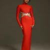 Dresses | Maxi Dresses*Bandage Ephai Rhinestone Cutout Dress In Red