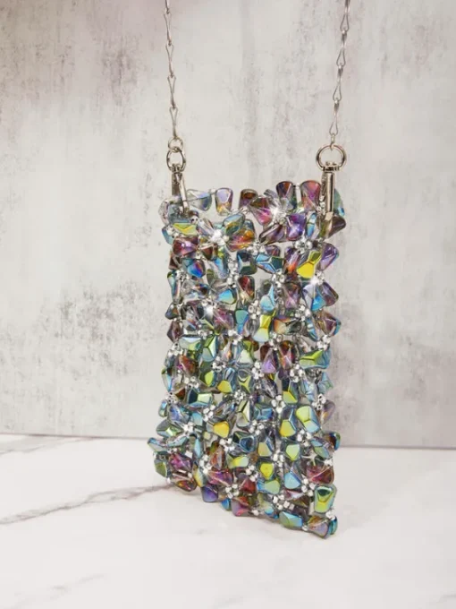 Bags*Mew Mews Fashion Erica Multi Crystal Cutout Bag