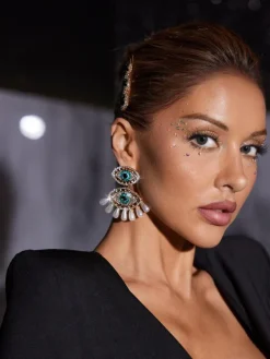 Earrings*Mew Mews Fashion Eye Pearls Earrings