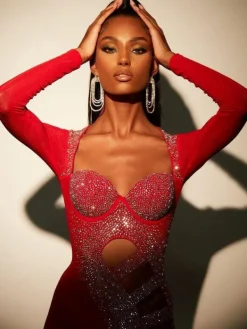 Earrings*Mew Mews Fashion Geneva Diamante Arch Earrings