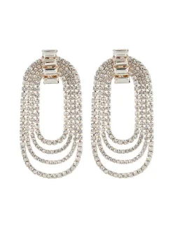 Earrings*Mew Mews Fashion Geneva Diamante Arch Earrings