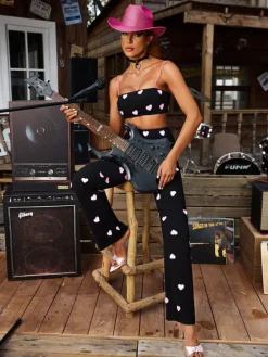 Sets & Co-ords*Mew Mews Fashion Harini Chain Heart Pants Set