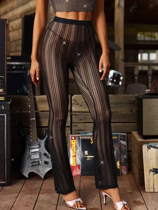 Pants & Shorts*Mew Mews Fashion Hilaria See Through Glitter Pants