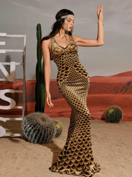 Embellishment | Dresses*Embellishment Hosea Printed Mermaid Maxi Dress