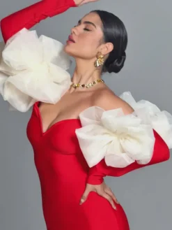 Dresses | Maxi Dresses*Bandage Ifra Off Shoulder Flower Maxi Dress In Red