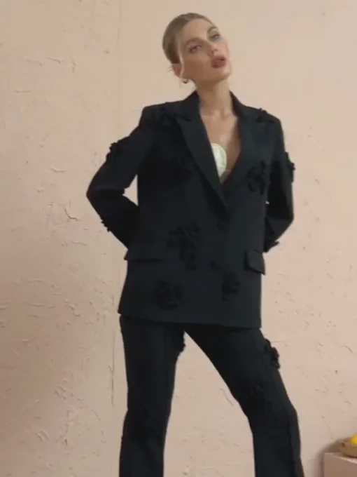 Blazers | Sets & Co-ords*Mew Mews Fashion Indiana Floral Embellished Blazer Set In Black