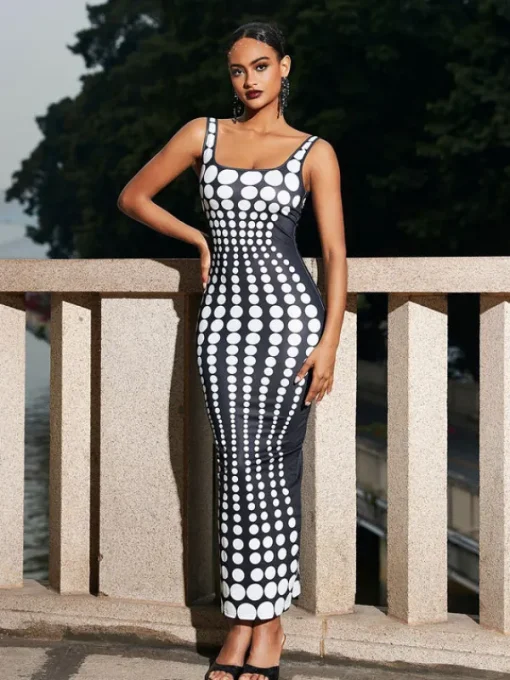 Dresses | Maxi Dresses*Mew Mews Fashion Ishi Dot Printed Maxi Dress In White