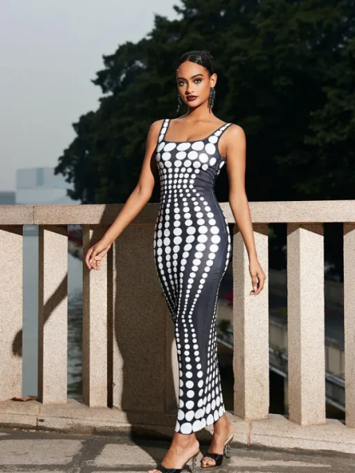 Dresses | Maxi Dresses*Mew Mews Fashion Ishi Dot Printed Maxi Dress In White