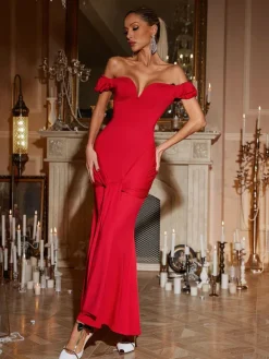 Dresses | Maxi Dresses*Mew Mews Fashion Jaidee V Neck Twisted Maxi Dress