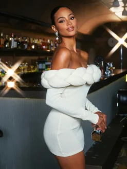 Dresses | Mini Dresses*Mew Mews Fashion Keiandra Off Shoulder Knitted Mini Dress
