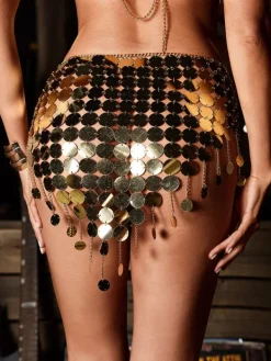 Skirts*Mew Mews Fashion O/S Kirstee Acrylic Circle Chainmail Skirt