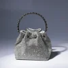 Bags*Mew Mews Fashion Mattea Crystal Embellished Bucket Bag In Silver