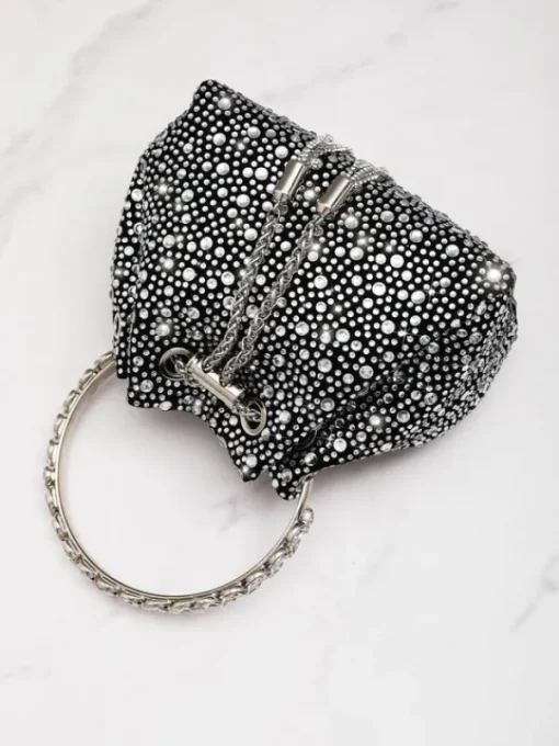 Bags*Mew Mews Fashion Mattea Crystal Embellished Bucket Bag In Black
