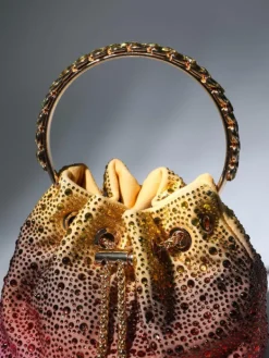 Bags*Mew Mews Fashion Mattea Crystal Embellished Bucket Bag In Ombre
