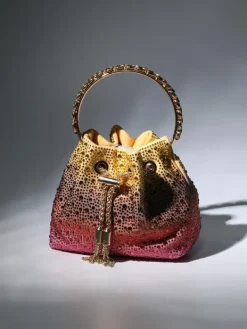 Bags*Mew Mews Fashion Mattea Crystal Embellished Bucket Bag In Ombre