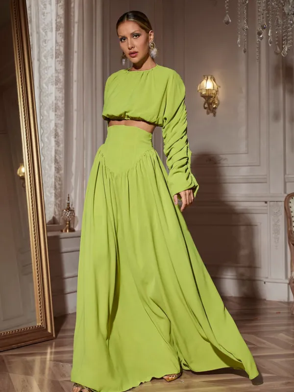 Sets & Co-ords*Mew Mews Fashion Mokgadi Long Sleeve Ruched Skirt Set