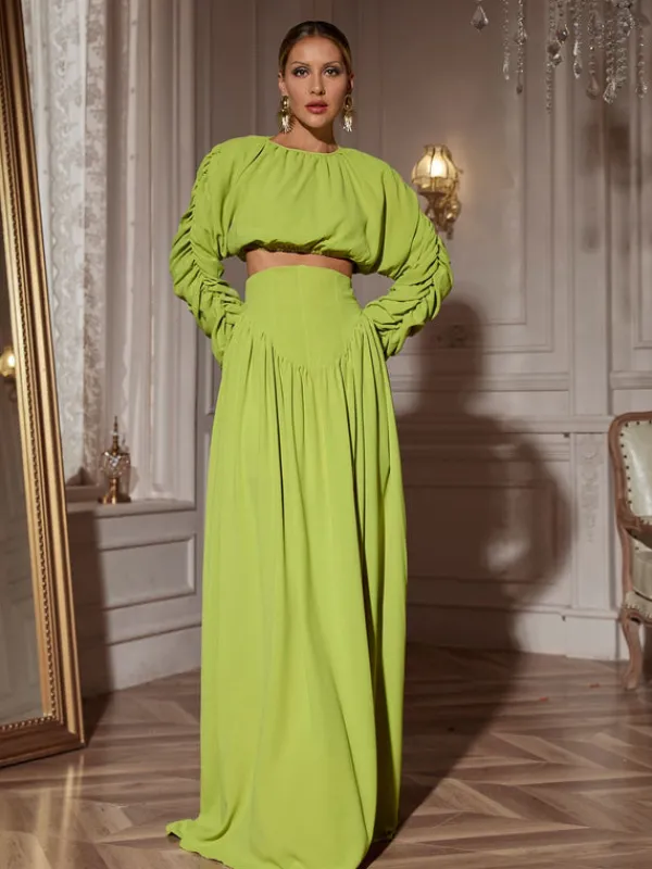 Sets & Co-ords*Mew Mews Fashion Mokgadi Long Sleeve Ruched Skirt Set