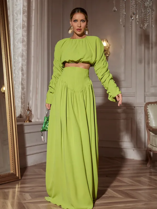 Sets & Co-ords*Mew Mews Fashion Mokgadi Long Sleeve Ruched Skirt Set