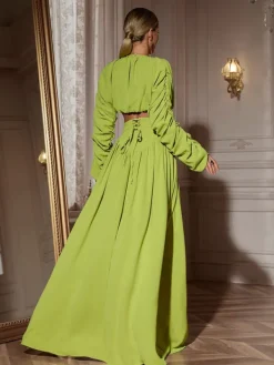 Sets & Co-ords*Mew Mews Fashion Mokgadi Long Sleeve Ruched Skirt Set