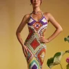 Cover-ups | Swimwear*Mew Mews Fashion Monroe Spaghetti Printed Hollow Knitted Dress