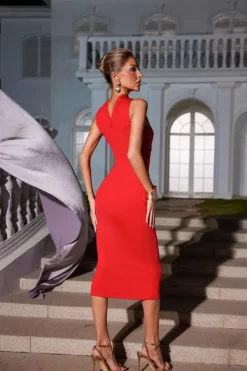 Dresses | Midi Dresses*Bandage Ozzie Cutout Ruched Dress