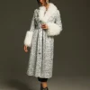 Coats & Jackets*Mew Mews Fashion Panue Faux Fur Collar Sequin Coat