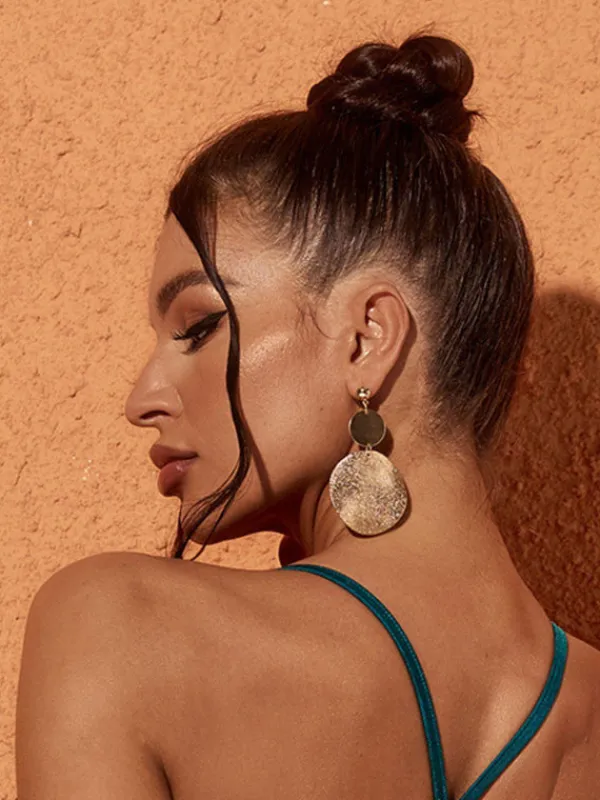 Earrings*Mew Mews Fashion Purnima Round Earrings