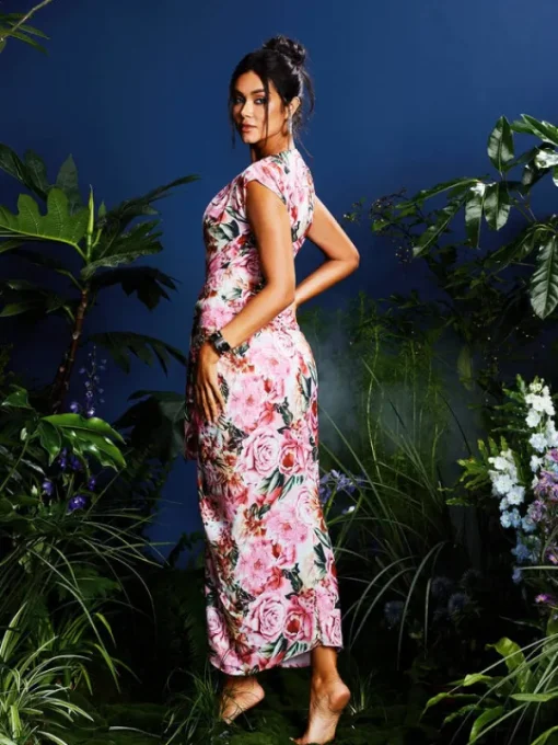 Dresses | Midi Dresses*Mew Mews Fashion Quinta V Neck Floral Printed Midi Dress