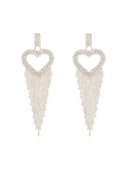Earrings*Mew Mews Fashion Rory Heart Tassel Earrings