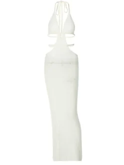 Dresses | Maxi Dresses*Mew Mews Fashion Rosalinda Halterneck Knit Maxi Dress In White