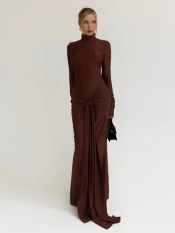 Dresses*Mew Mews Fashion Rumaysa Long Sleeve Twisted Maxi Dress