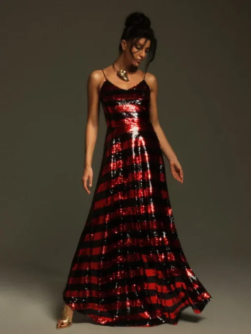 Dresses | Maxi Dresses*Mew Mews Fashion Rupali Spaghetti Stripe Sequin Maxi Dress