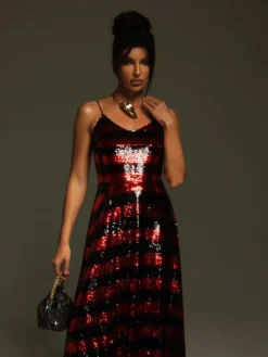 Dresses | Maxi Dresses*Mew Mews Fashion Rupali Spaghetti Stripe Sequin Maxi Dress